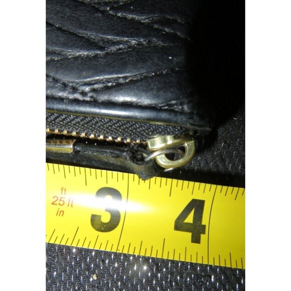 Coach Black Quilted Leather Zip Around Accordion Continental Long Wallet - Picture 8 of 9